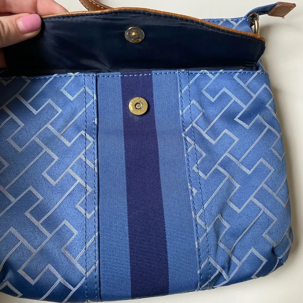 Tommy Hilfiger Blue Monogram Crossbody Bag